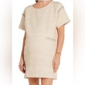 Hatch Maternity Dress Naomi Women's Shift Size P Or Small Cream Beige NWT